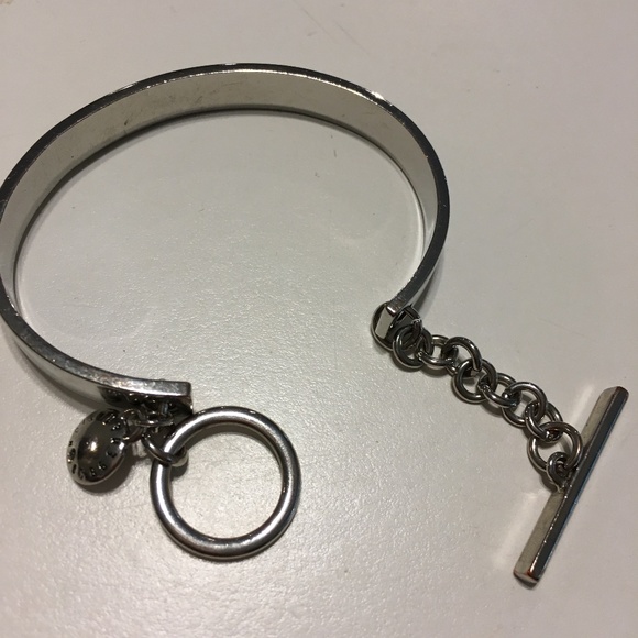 BCBG Live Laugh Love A Lot Silver Tone Bracelet - Picture 6 of 8